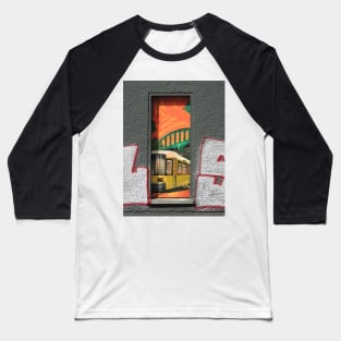 A Bus In The Window Baseball T-Shirt